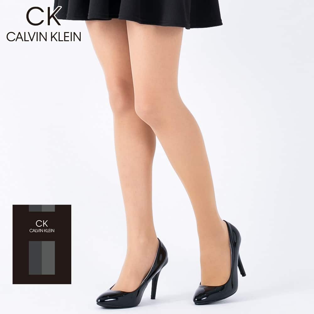 ＜GUNZE グンゼ＞ Calvin Klein（カルバンクライン） ストッキング（ナチュラル）（レディース） ブラック M-L