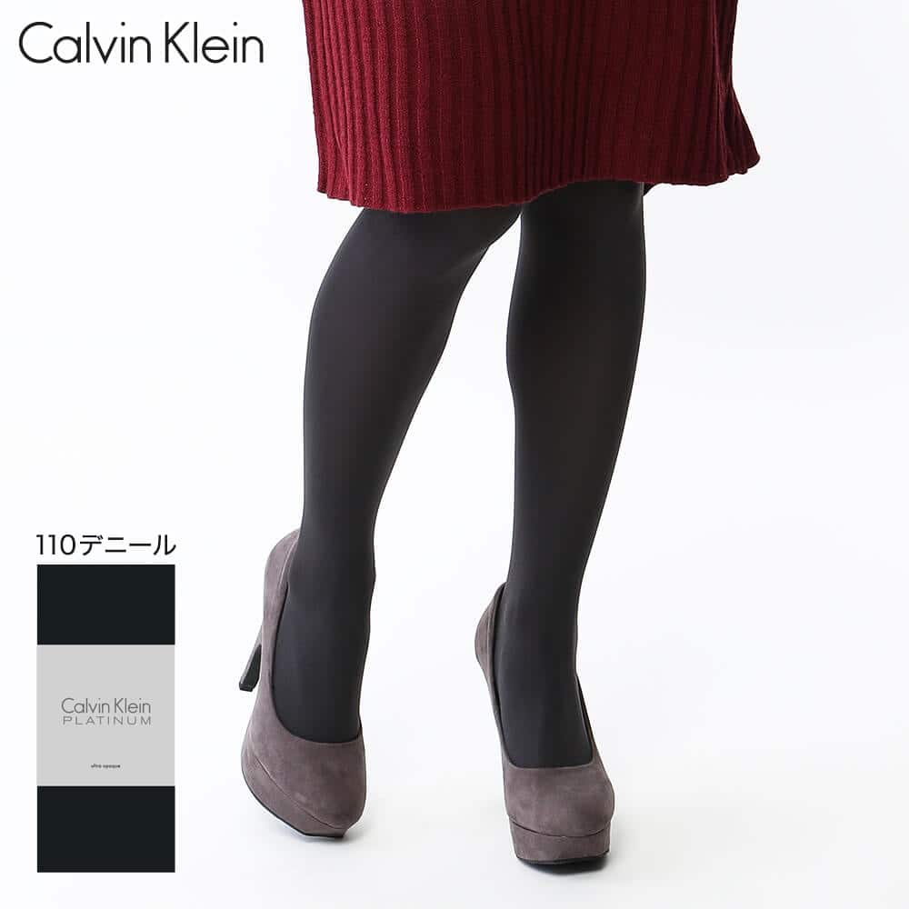  Calvin Klein PLATINUM（カルバンクライン プラチナム） 110デニール タイツ(レディース) カプチーノ M-L