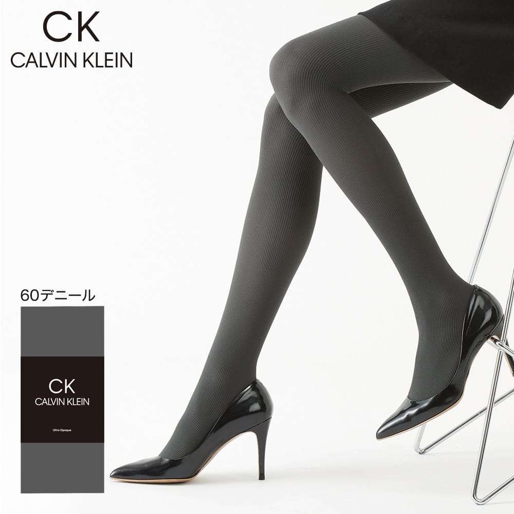 ＜GUNZE グンゼ＞ Calvin Klein（カルバンクライン） タイツ（60デニール）（レディース） ブラック M-L