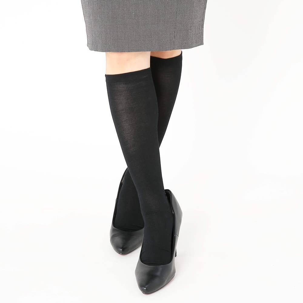 着圧サポート綿混ハイソックス 足首hpa レディース靴下 Ebg501 レディース 靴下