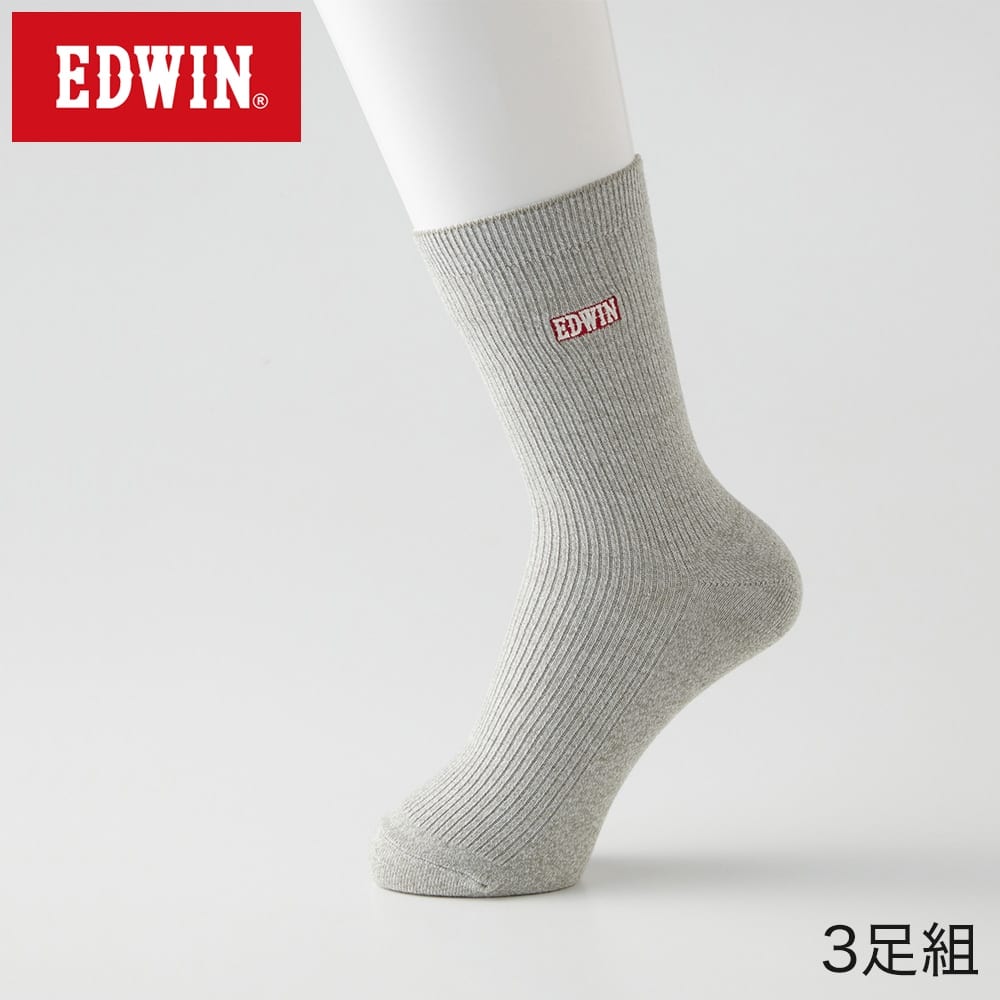  10%OFF！EDWIN(エドウィン) クルー丈ソックス（レディース）【SALE】 Aアソート 23-25