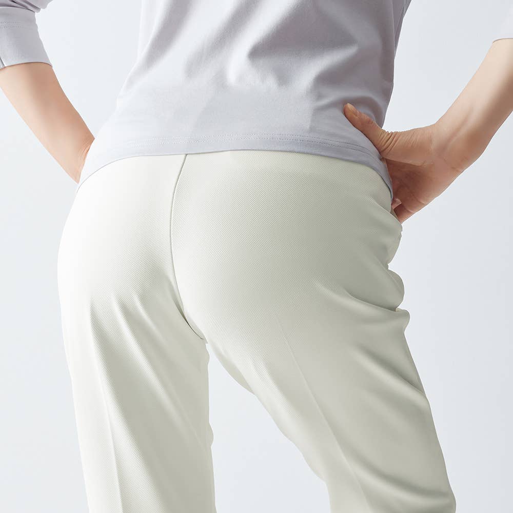 中村江里子コラボ 裾スリット入りストレッチパンツ レディース 送料無料 Ftrle1 レディース アウターパンツ