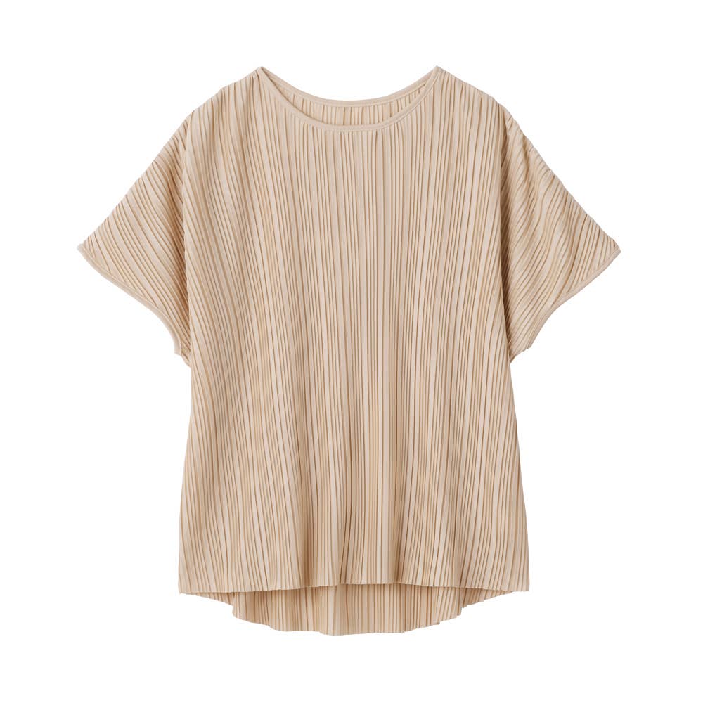 プリーツブラウス【送料無料】【SALE】 FTXL21 ベージュ