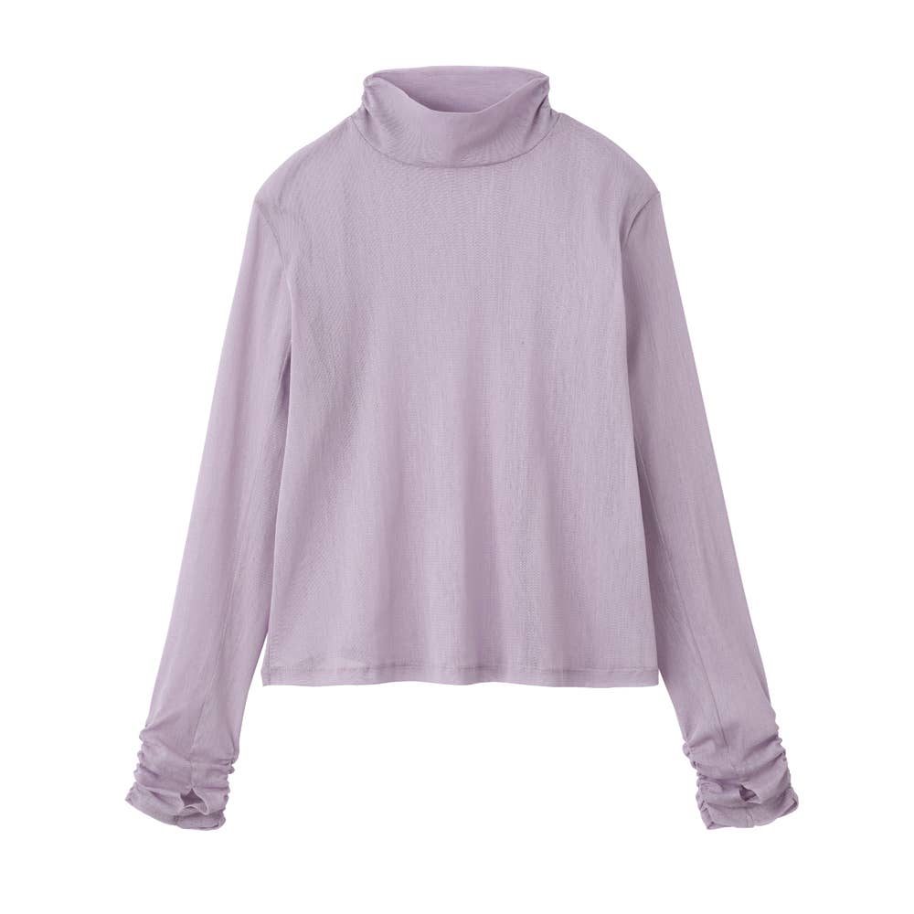 【綿100%】コットンチュールトップス【SALE】 FTXL23 パープル