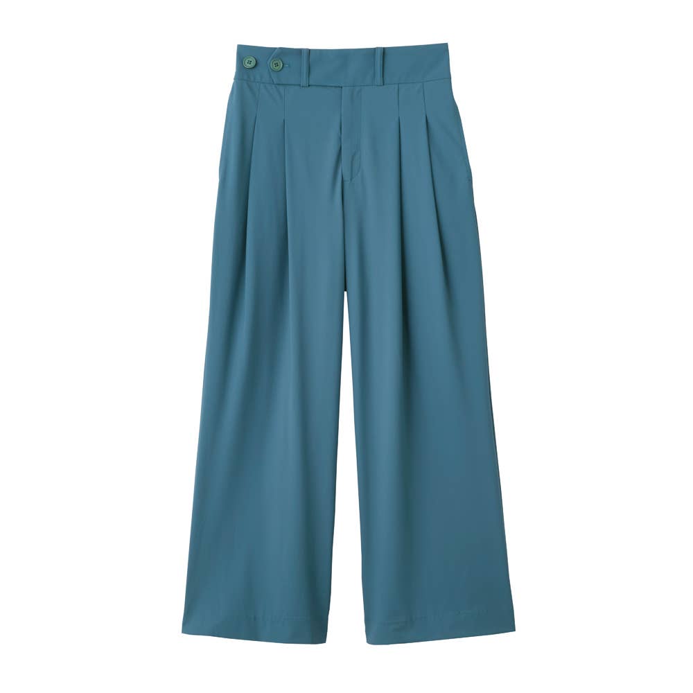 【ワイド】接触冷感スムース前あきパンツ【送料無料】【SALE】 FTXL52 グレーシュグリーン