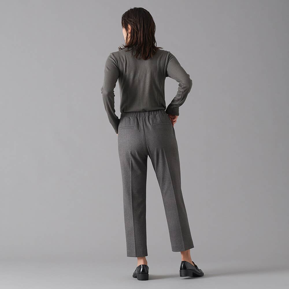 【ストレート】チェック柄2WAYストレッチ ニットパンツ FTYL36