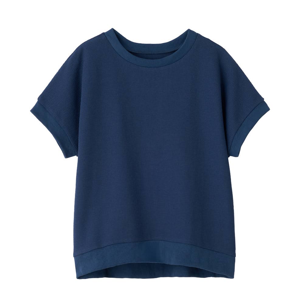 [Cotton Blend] Dry Short-Sleeve Pullover GDZ601 Navy
