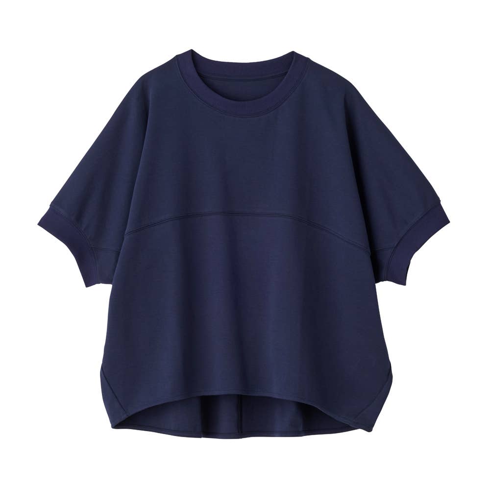 【100% Cotton】Oversized Cut & Sew Top GDZ604 Navy
