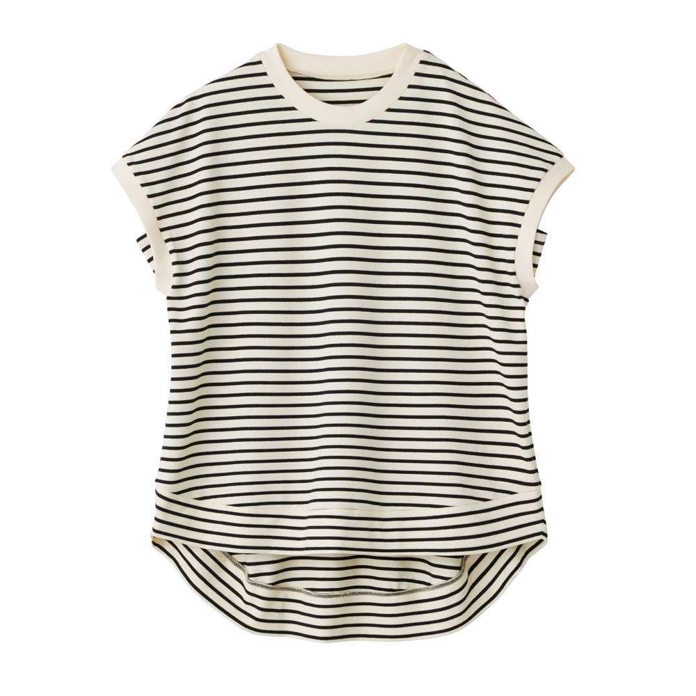 [Cotton Blend] Striped Sleeveless Top GDZ606 Off-White