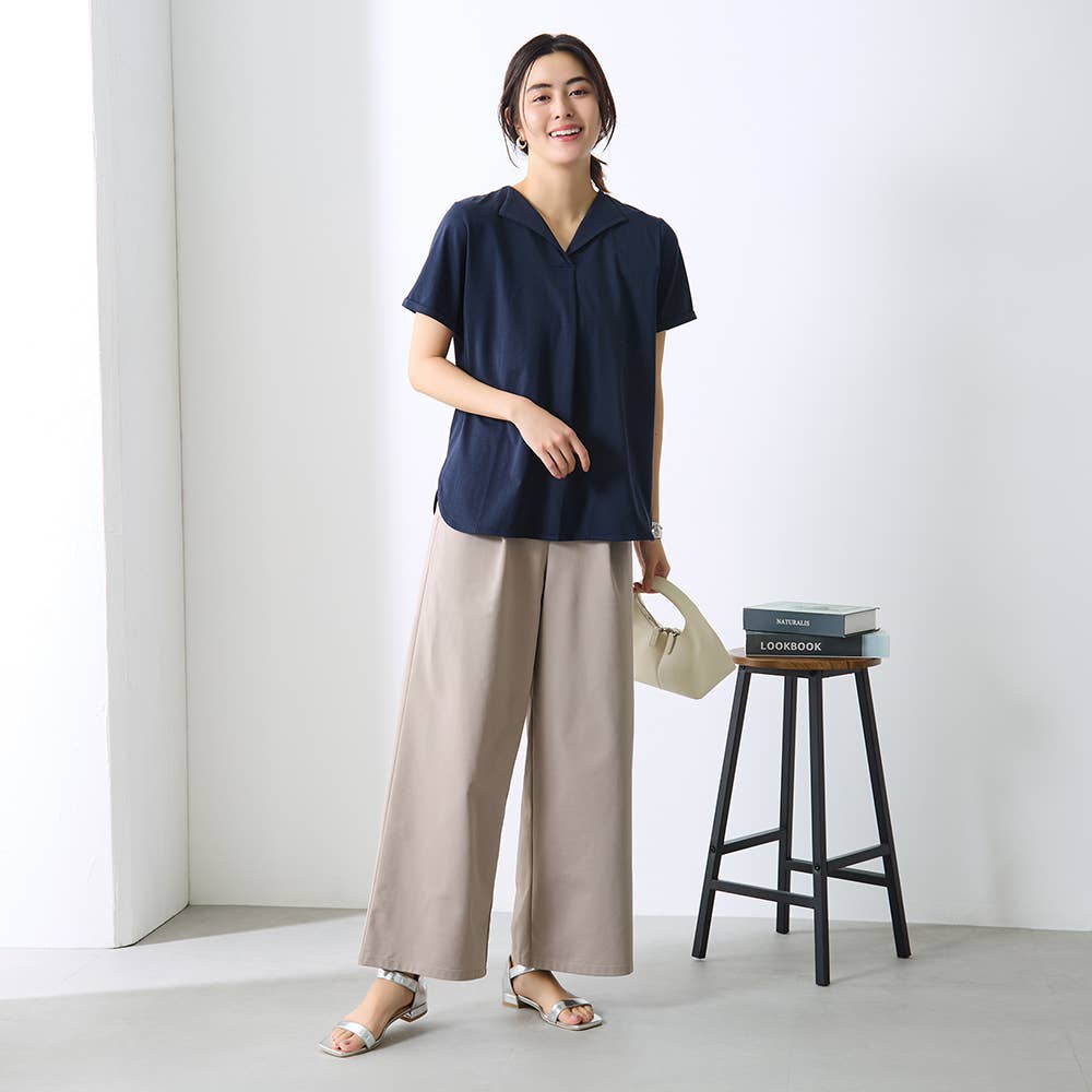 【綿レーヨン】Vネック半袖シャツ GDZ611 E1