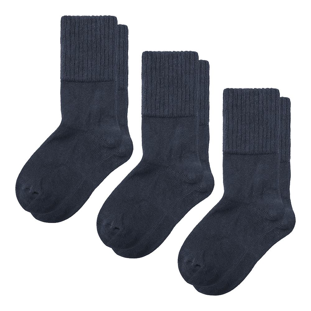 ネット限定お得3足セット】クルー丈 綿高混率ソックス GQX301