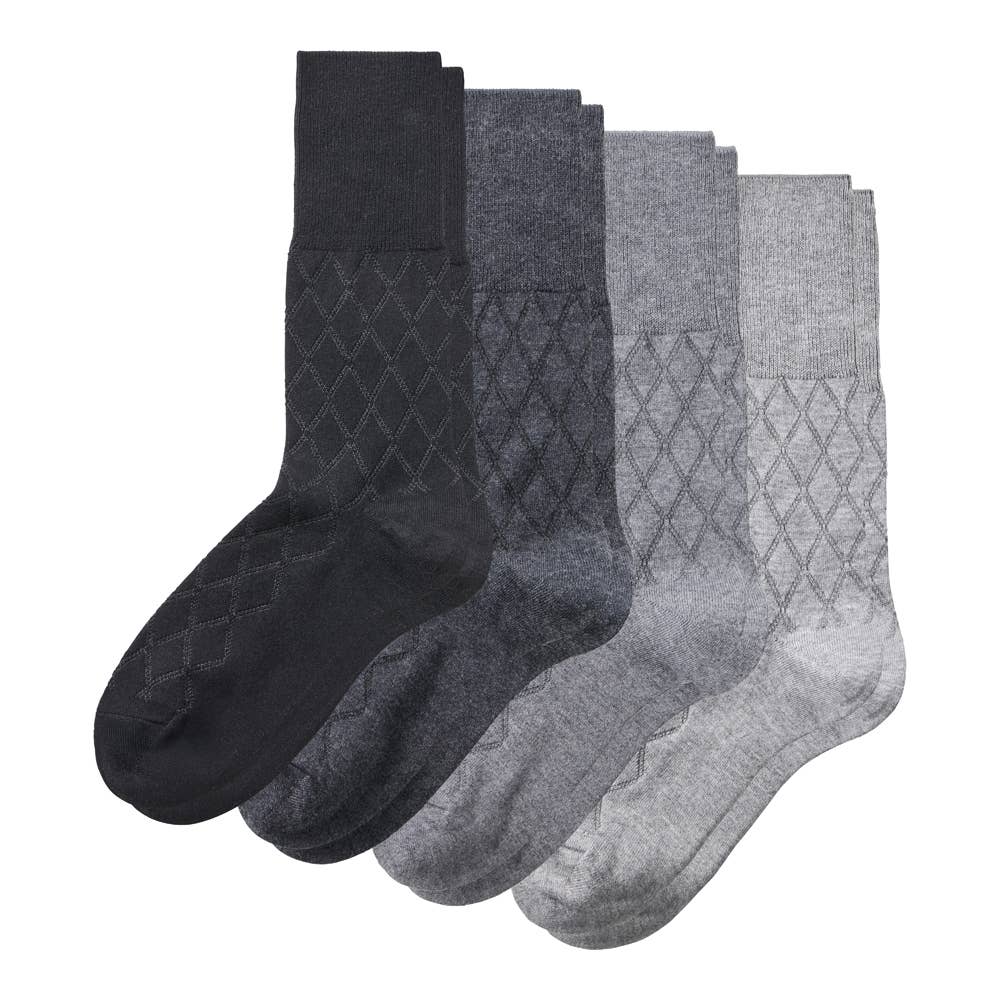 ネット限定お得福袋【メリノウール入り 保温ソックス ダイヤ柄】20足セット【送料無料】 HGY012FK ２Ｐ２デカアソート