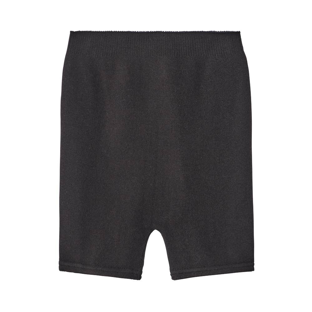 【吸湿発熱】お腹縫い目なし1分丈オーバーパンツ HGY701 ブラック