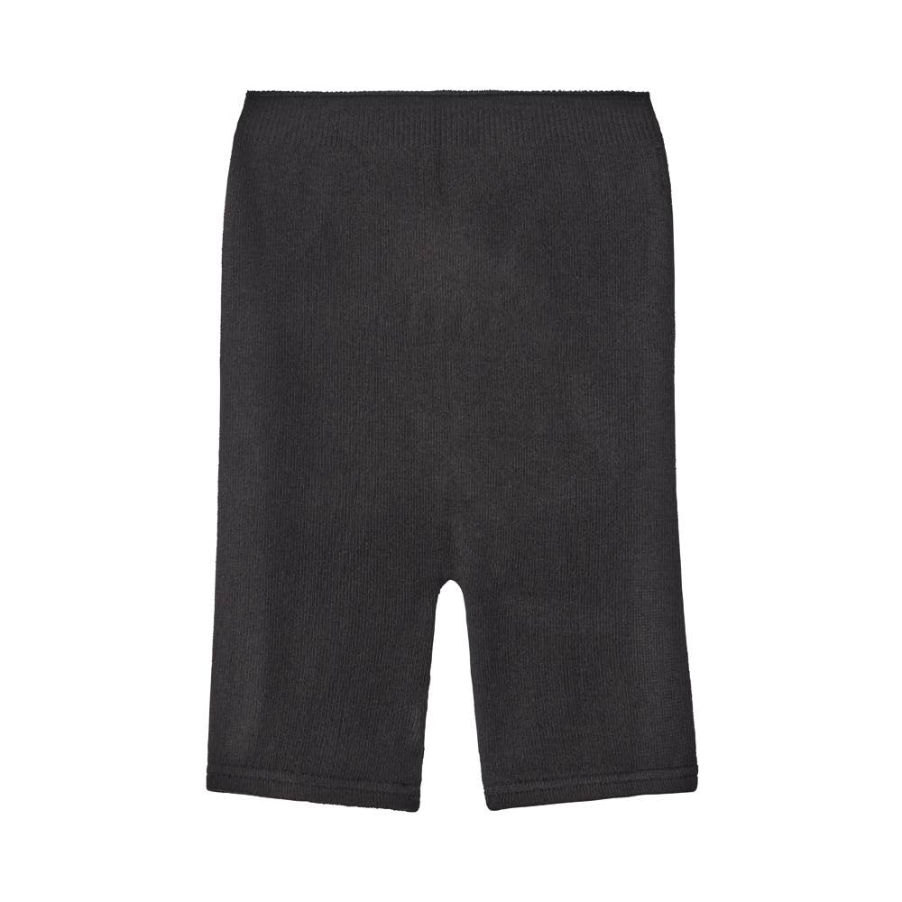 【吸湿発熱】お腹縫い目なし3分丈オーバーパンツ HGY703 ブラック