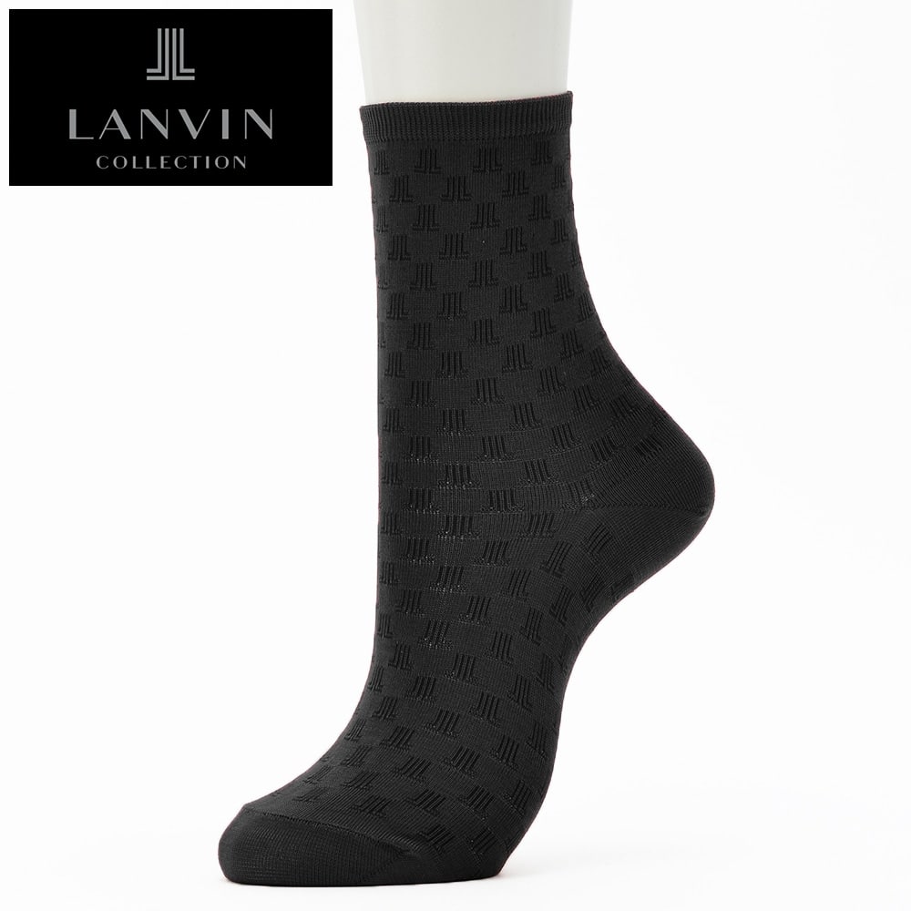 ＜GUNZE グンゼ＞ LANVIN COLLECTION（ランバン コレクション） ソックス（レディース） ブラック 21-22