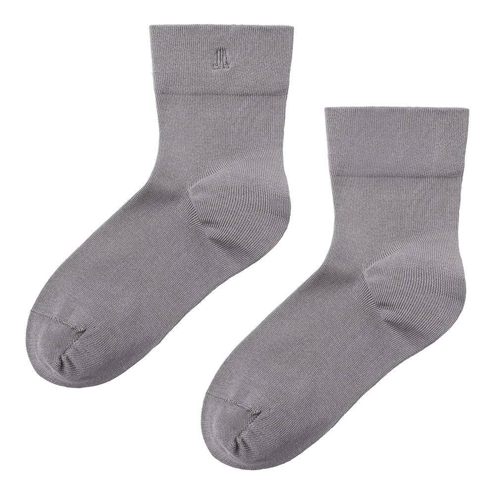 【綿混】 履きくちゆったりクルー丈ソックス LA2210 グレー