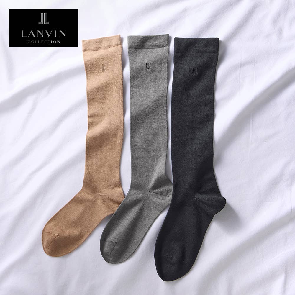 【シルク混】履きくちゆったりハイソックス