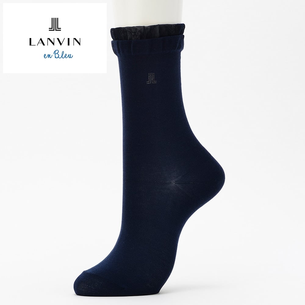 ＜GUNZE グンゼ＞ LANVIN en Bleu（ランバン オン ブルー） ソックス（レディース） ホワイト 22-24