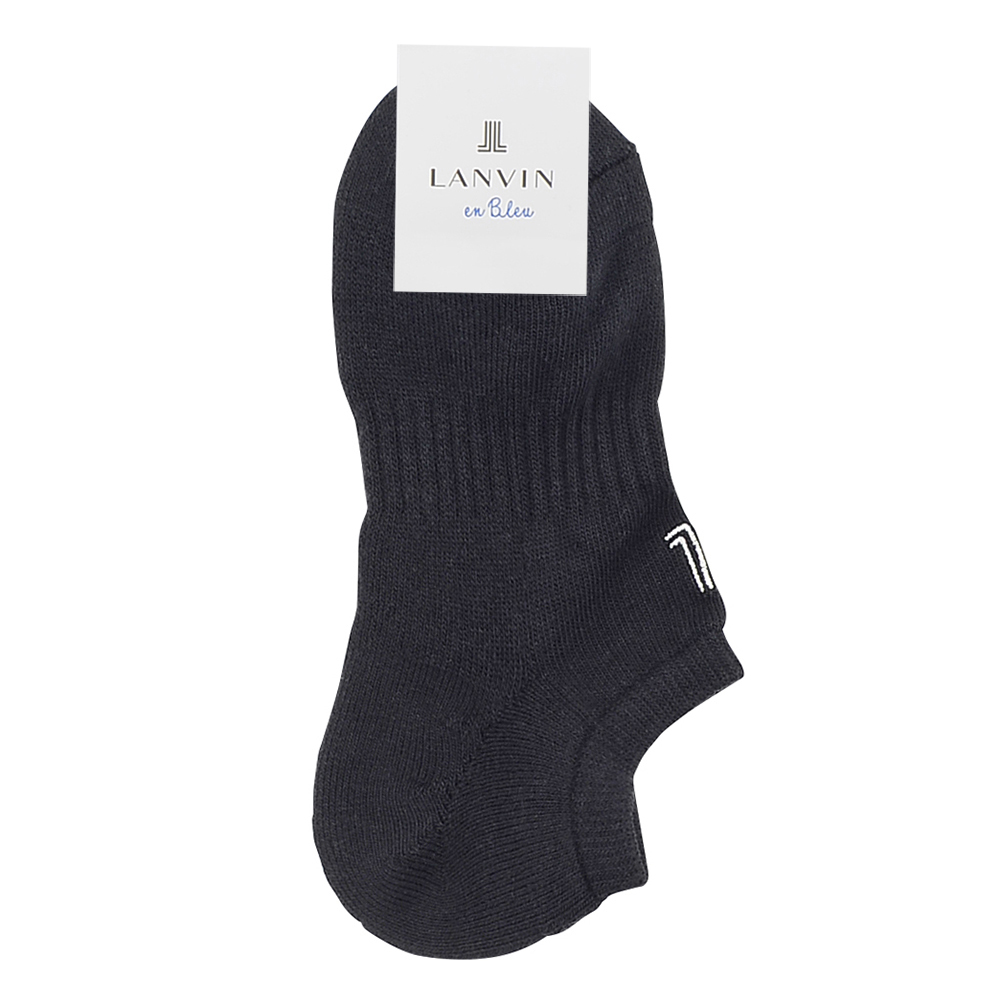 綿高率混足底パイル編ロゴ入りくるぶし丈ソックス レディース Lnp551 レディース 靴下