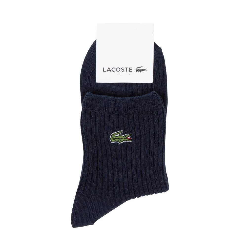 【綿混】リブ柄靴下 LTR601 ネービー