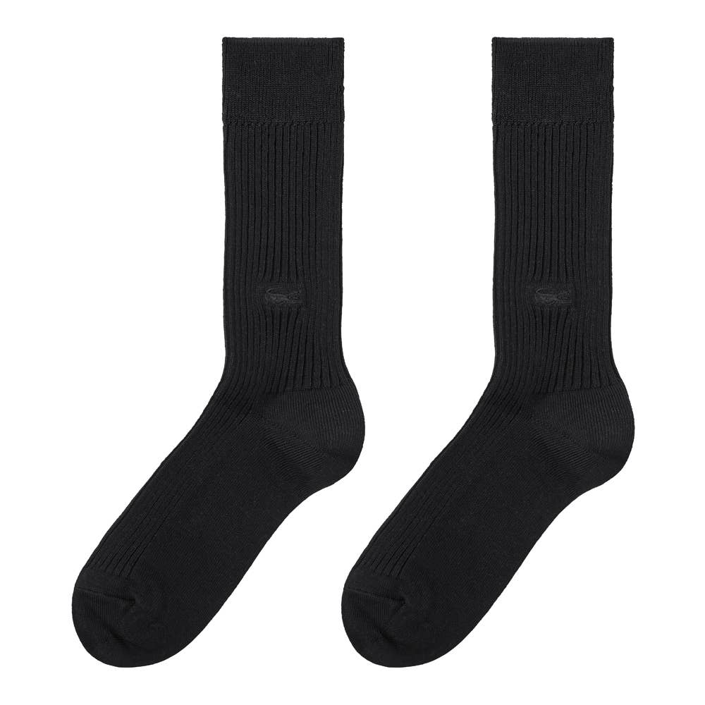 【綿混】リブソックス LTU508 ブラック