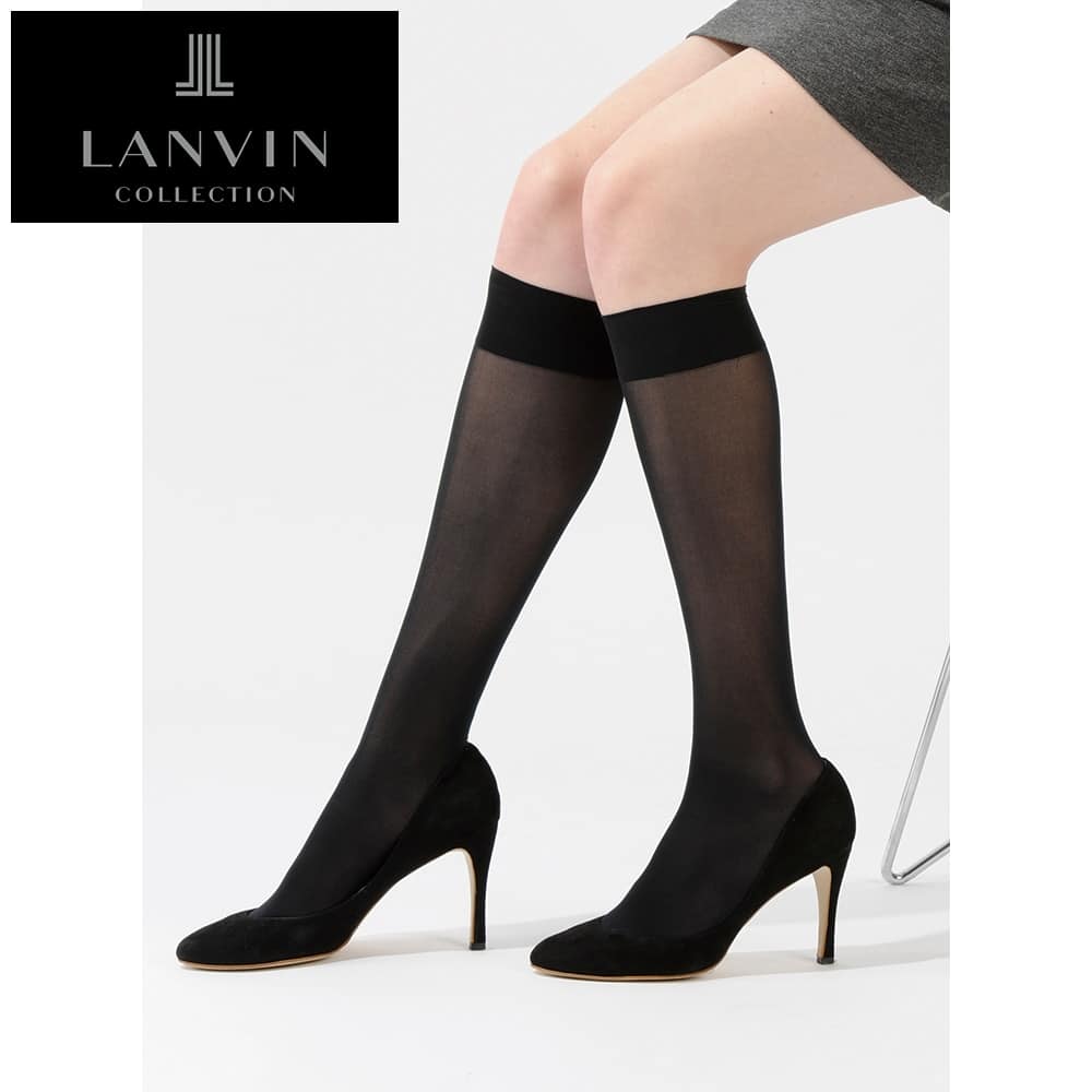  LANVIN COLLECTION（ランバン コレクション） ひざ下丈タイツ（30デニール）（レディース） ロアンヌ 22-25