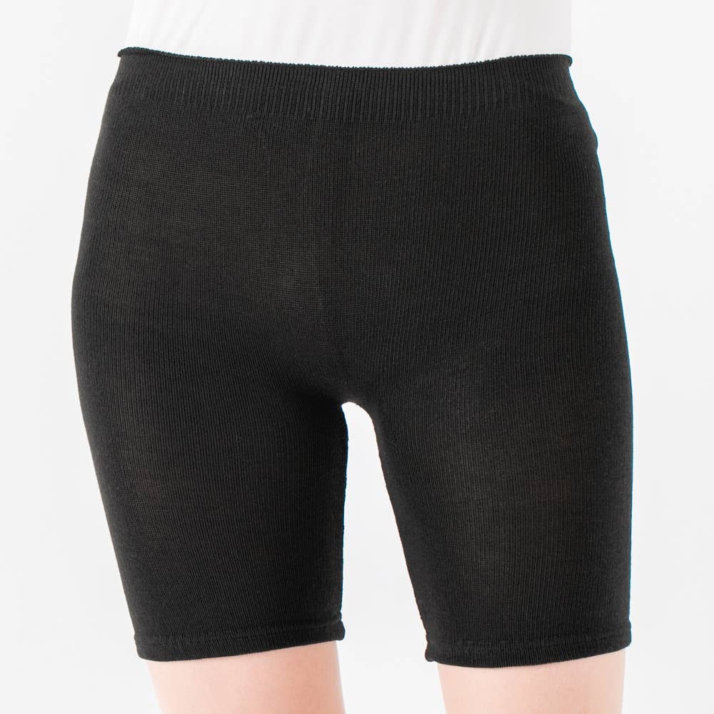 オンパンツ3分丈（吸湿発熱）【SALE】 PAL503 ブラック