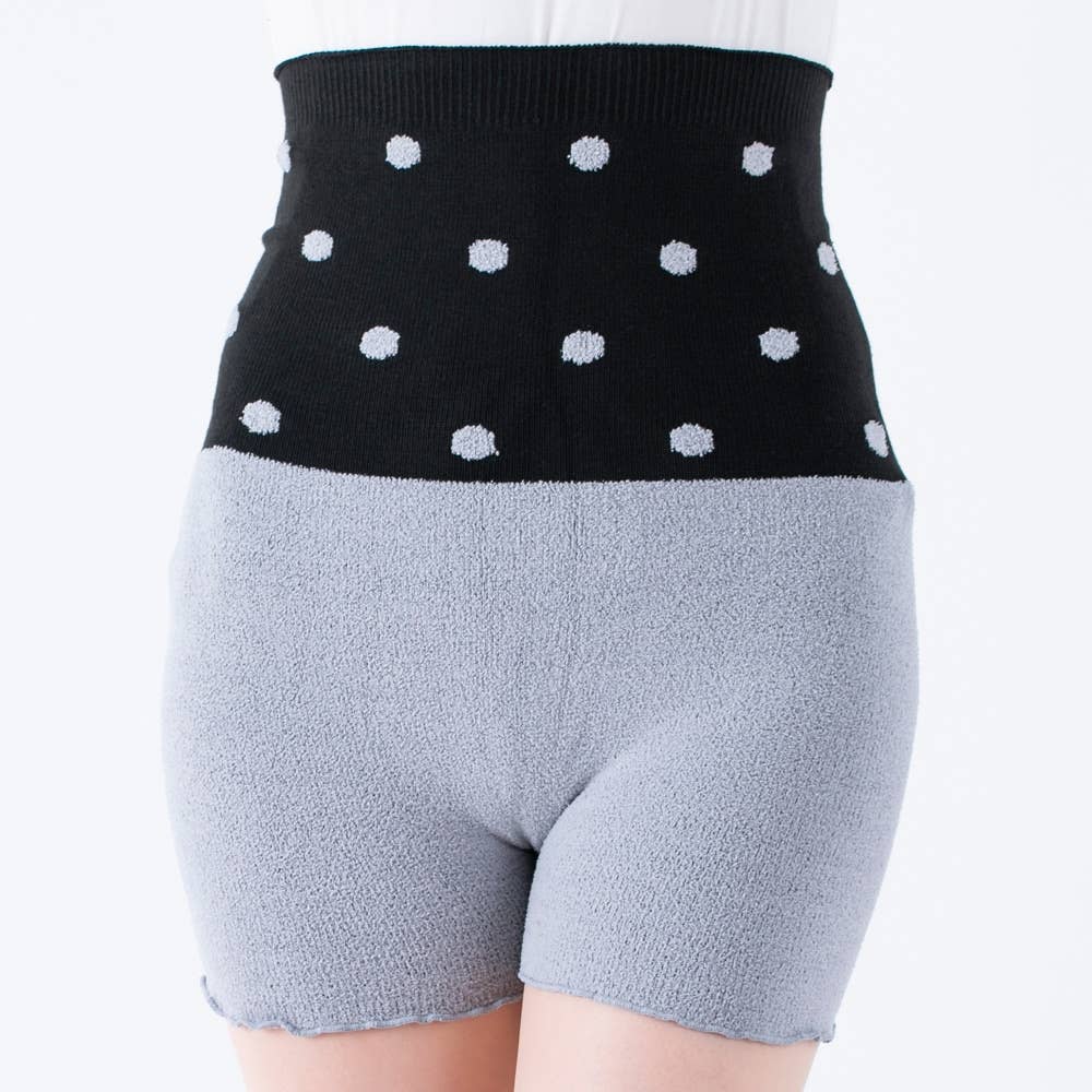 腹巻付オンパンツ1分丈 ふわふわタッチ レディース Sale M L ブラック レディース 腹巻付オンパンツ1分丈 ふわふわタッチ レディース Sale M L ブラック レディース