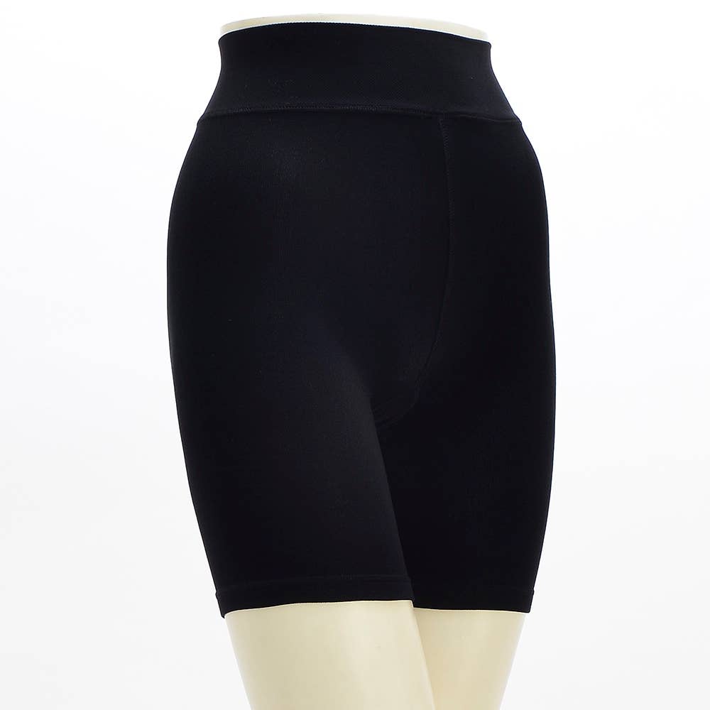 オンパンツ（裏起毛3分丈）【SALE】 PAN652 ブラック