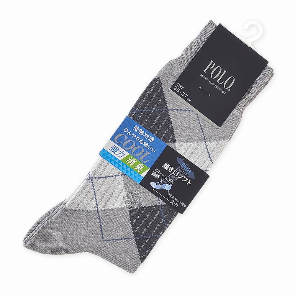 夏向け 接触冷感カジュアルソックス メンズ Sale 25 27 ブラック メンズ