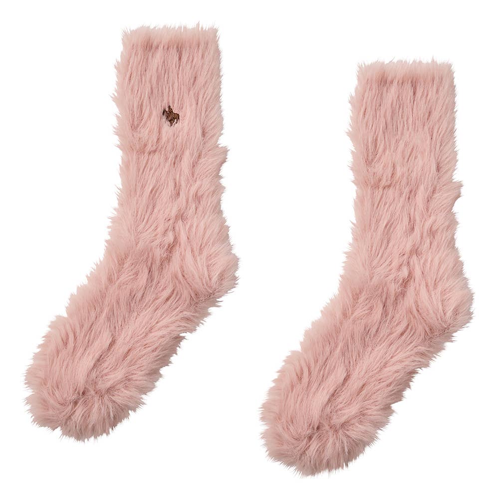 ふわふわルームソックス PBY761 サーモンピンク