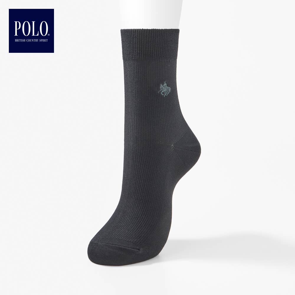 【冷感・消臭】足底鹿の子ソックス ショート丈