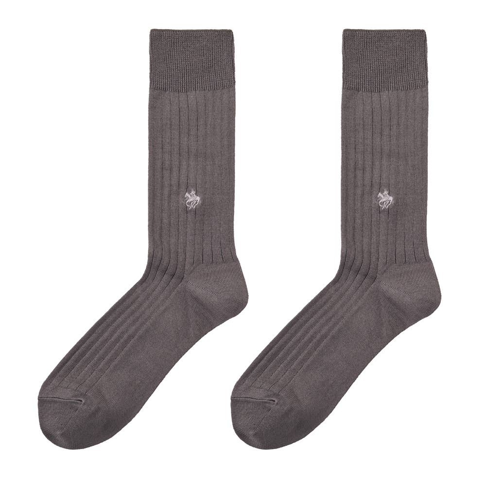 【綿シルケット】リブソックス【SALE】 PL0173 グレー