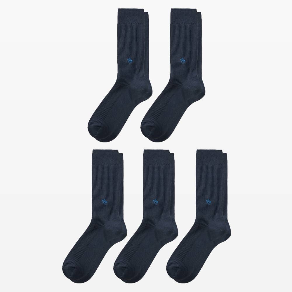 【ネット限定お得5足セット】履く珪藻土クルー丈ソックス【くつしたの日対象】 PL0468 ネービー