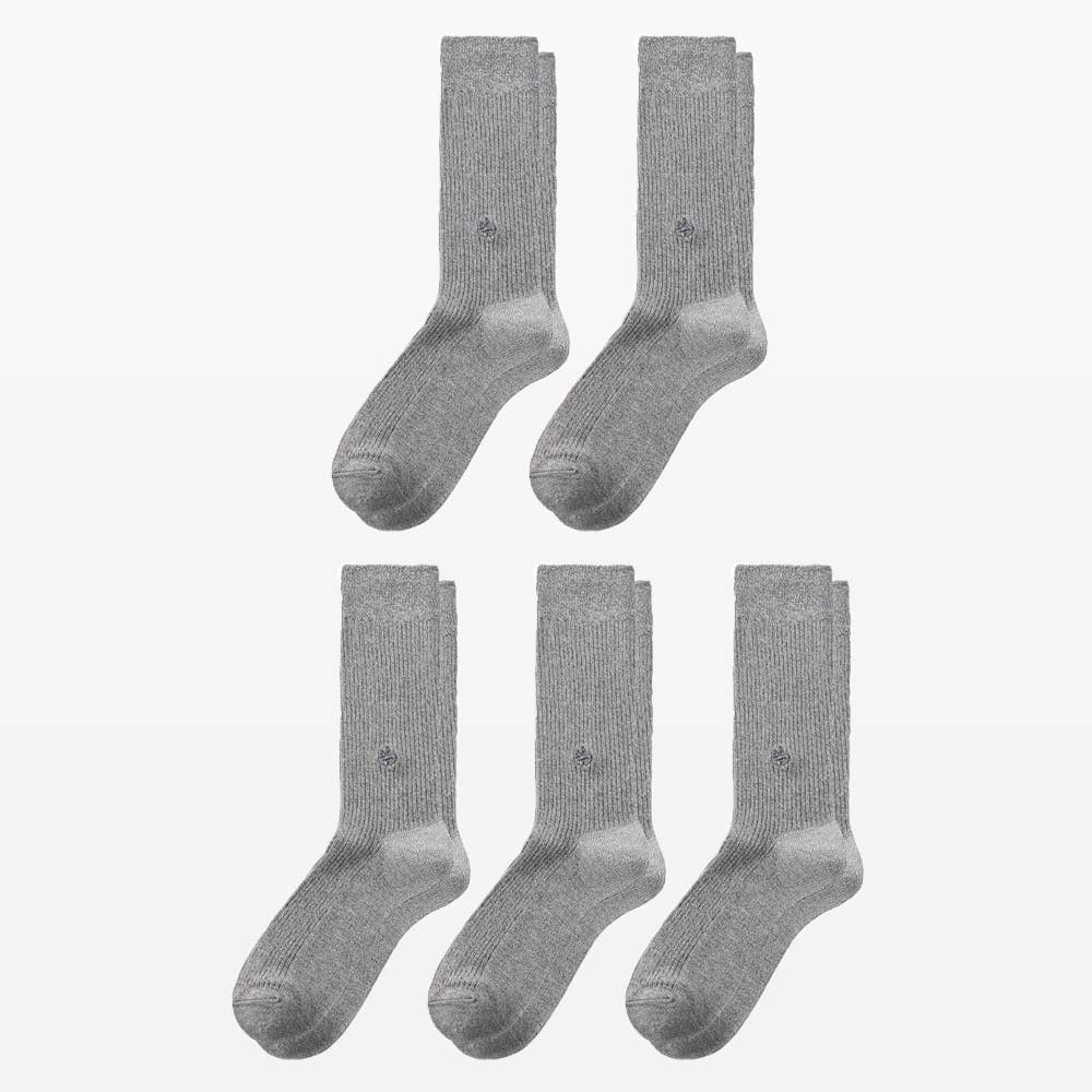 【ネット限定お得5足セット】履く珪藻土クルー丈ソックス【くつしたの日対象】 PL0468 グレー