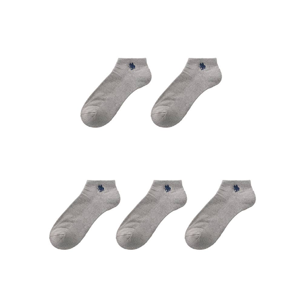 【ネット限定お得5足セット】履く珪藻土スニーカー丈ソックス【くつしたの日対象】 PL0471 グレー