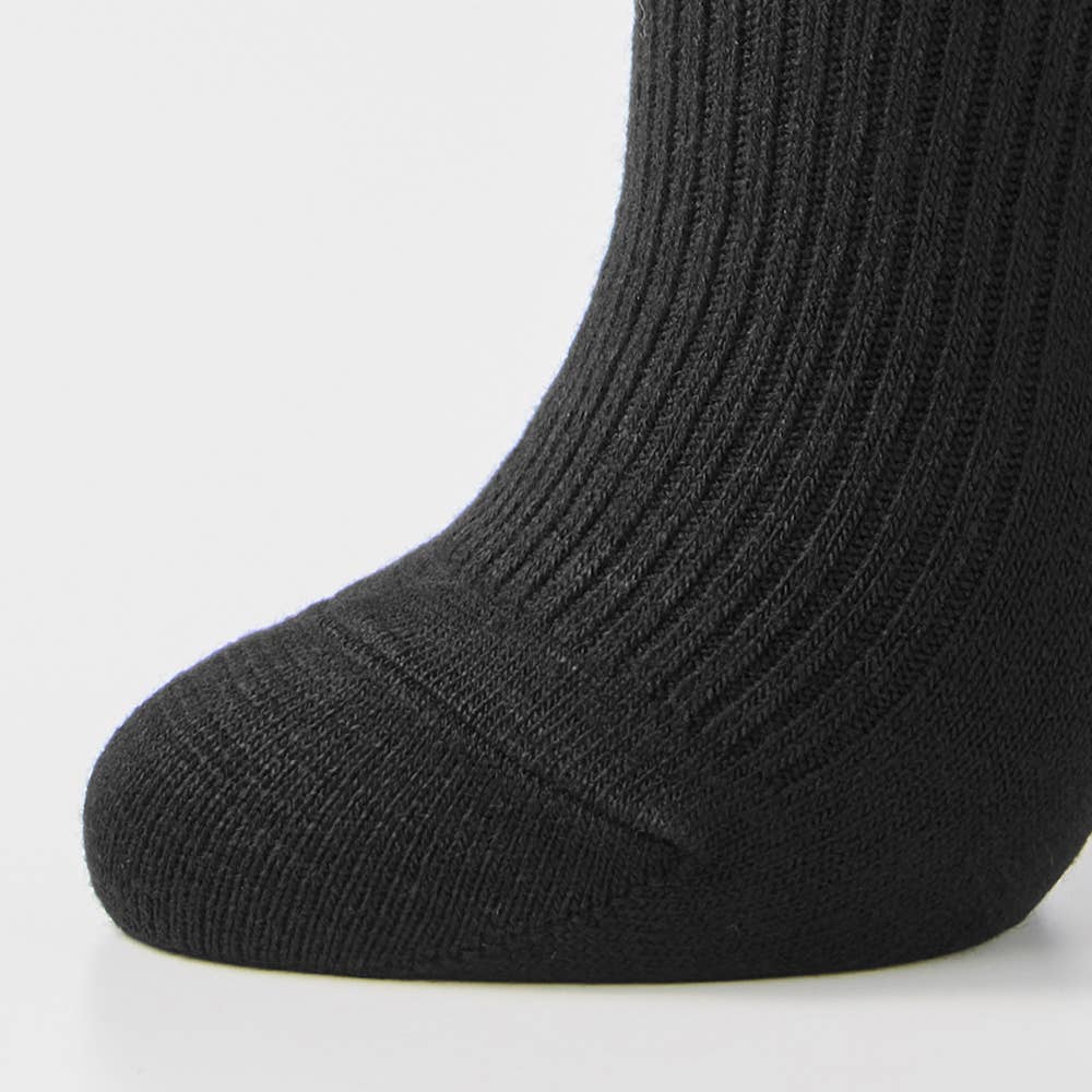 ネット限定3足セット【ウール混】ソックス クルー丈 リブ柄 PL0476 E4