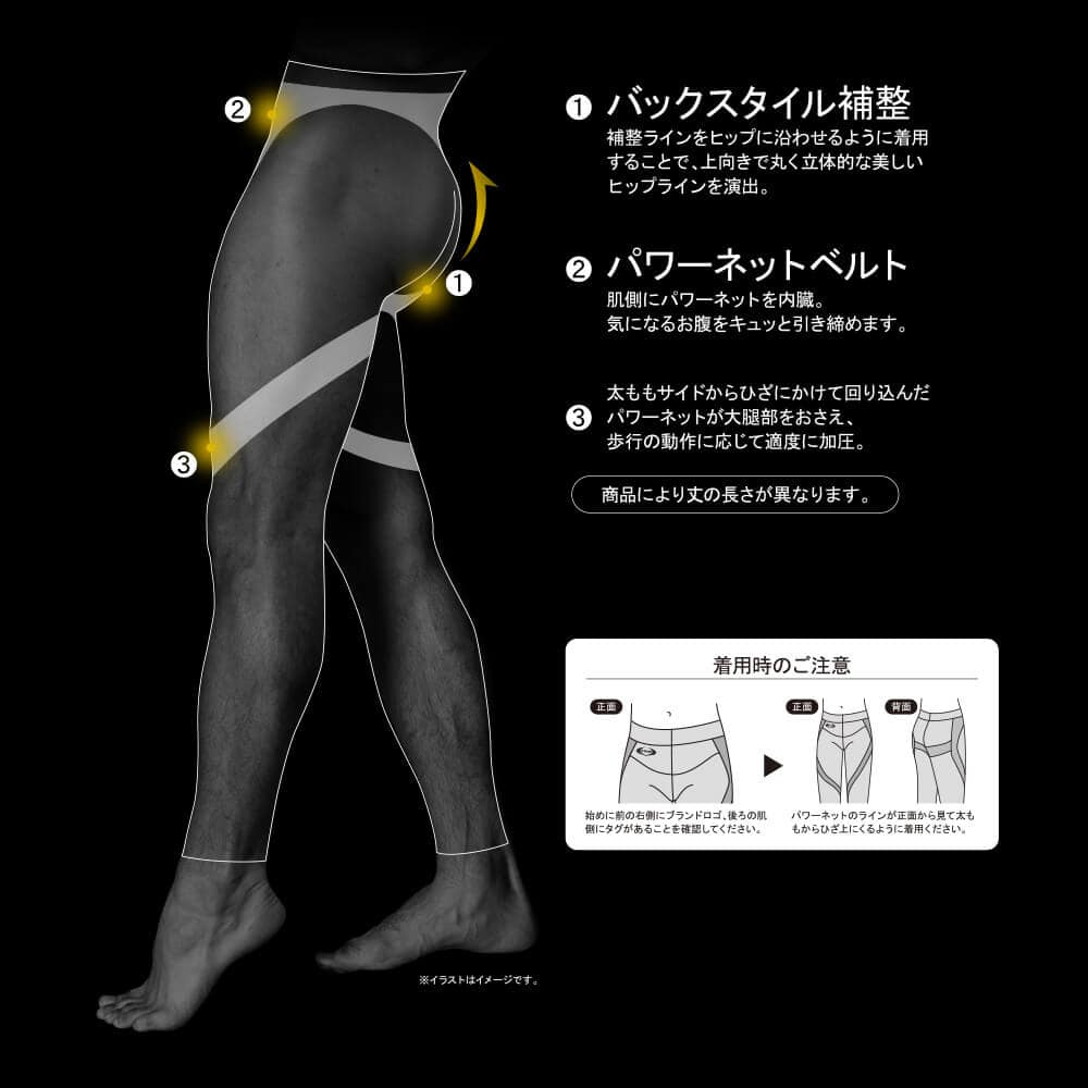 スタイルアップレギンス5分丈 RZH003 :メンズ タイツ・長ズボン下 グンゼ レギンス RIZAP スタイルアップ 5分丈 RZH003 メンズ M