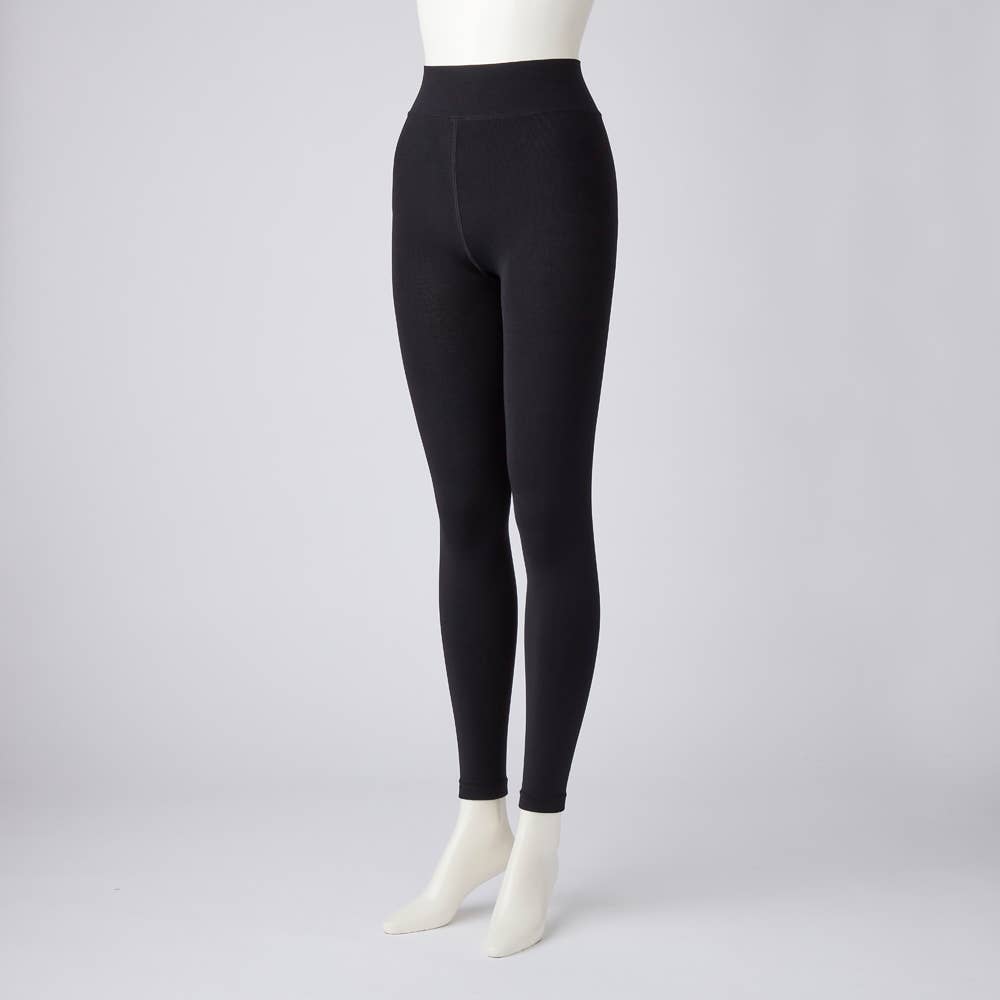 【超厚手・裏起毛】240デニールレギンス SBF87A ブラック