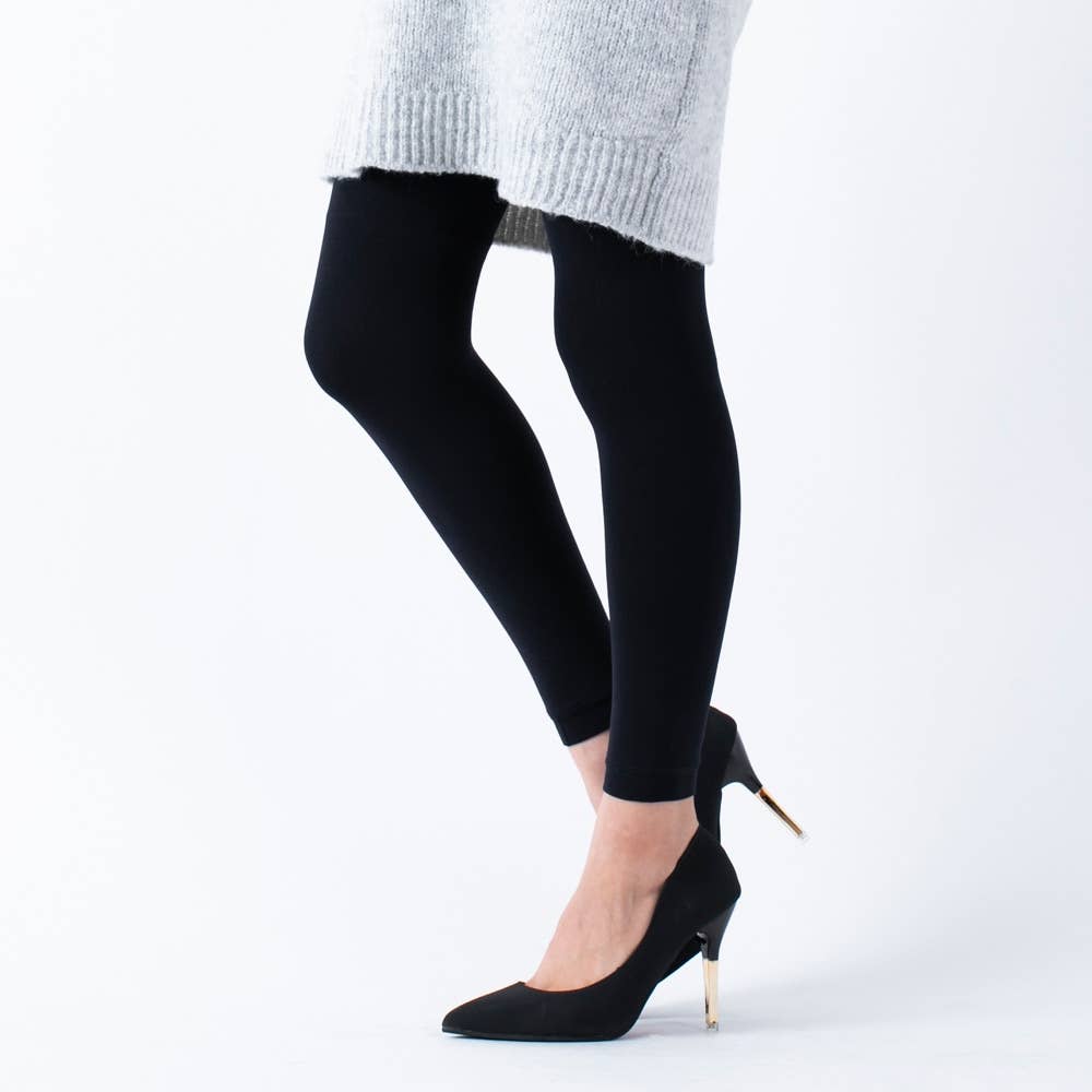 200デニール相当2枚重ねレギンス【SALE】 SBF92 ブラック