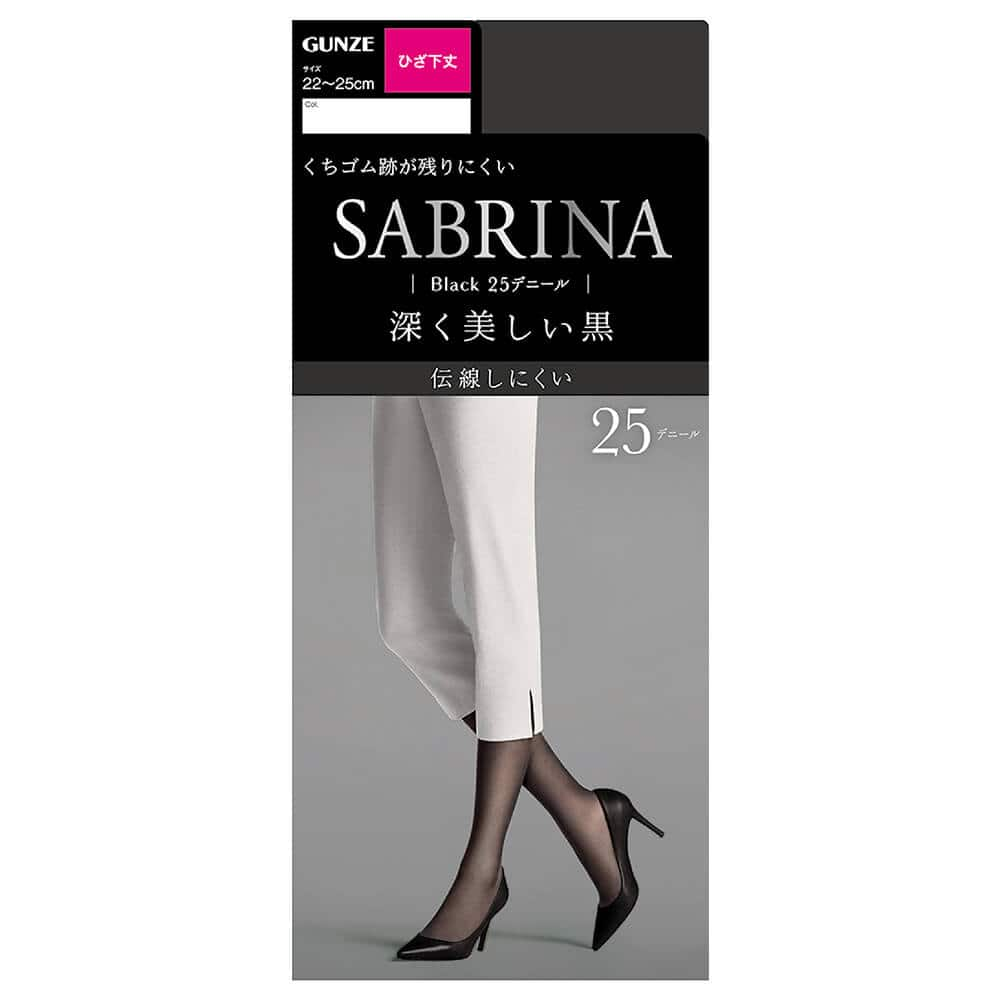 ＜GUNZE グンゼ＞ SABRINA(サブリナ) ひざ下丈シアータイツ（ブラック）（レディース） ブラック 22-25