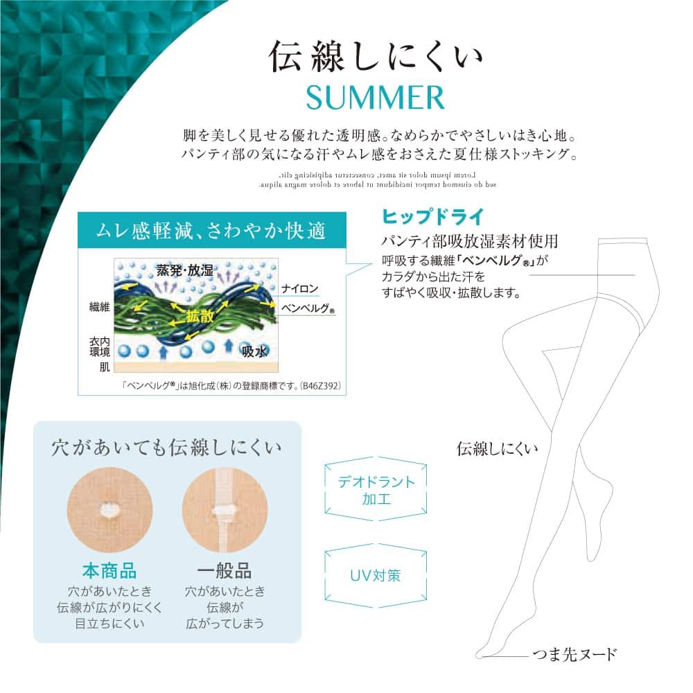 ストッキング3足組(サマー)