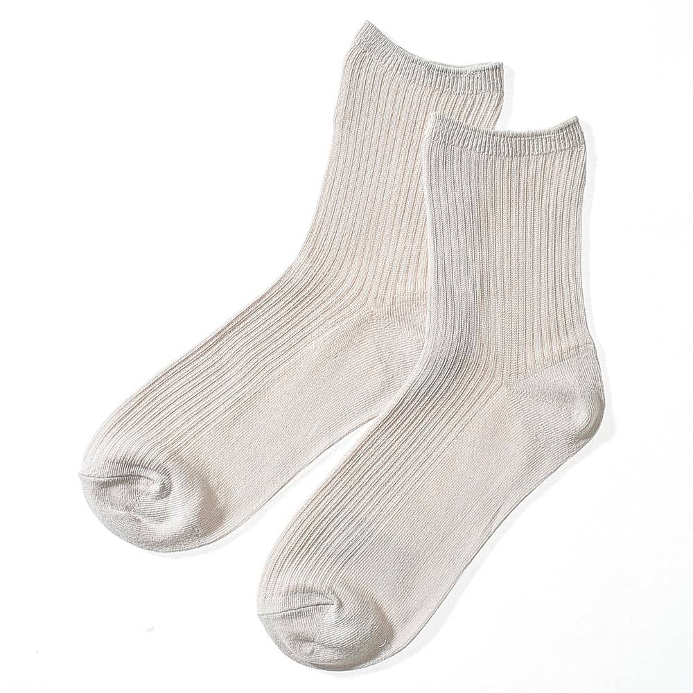 ソックス 綿100 レディース 22 24 ブラック レディース