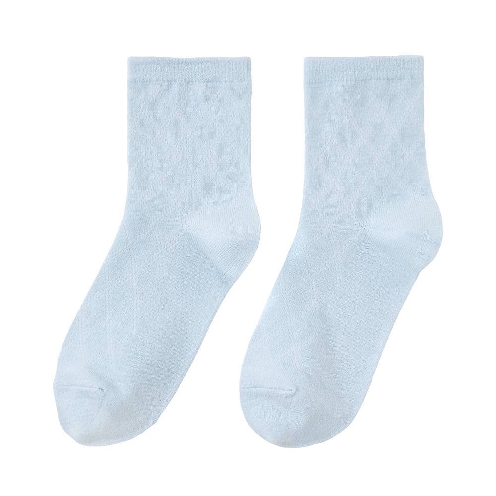 【和紙】レーシーダイヤ柄ソックス【SALE】 SQT703 ペイルミント