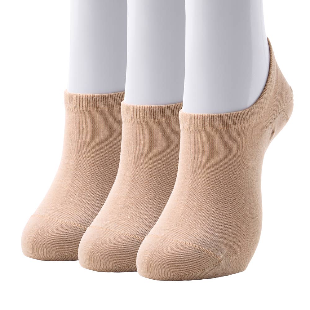 【ネット限定お得3足セット】履く珪藻土・超深履きフットカバー【SALE】 SQX983 ナチュラルベージュ