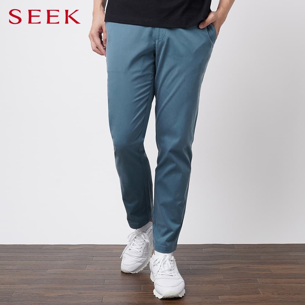 ＜GUNZE グンゼ＞ SEEK(シーク) 【ネット限定】キュプラ綿テーパードパンツ（メンズ）【送料無料】 ブルーグリーン M