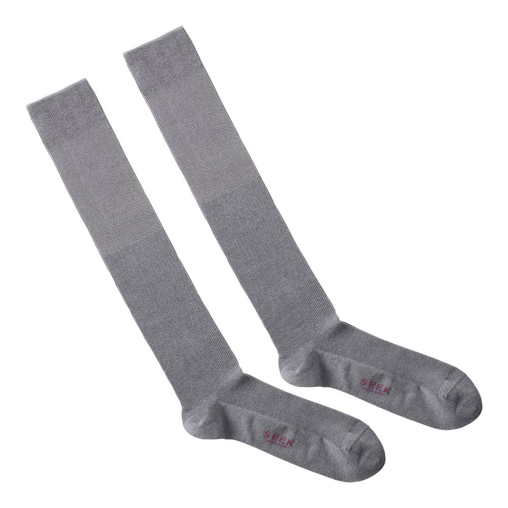 ネット限定セット【人気ロングホーズ】リブ3足セット【SALE】 SXVET102 ミックスグレー