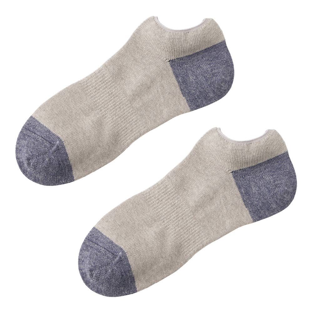 カジュアルソックス オーガニックコットン混 スニーカー丈