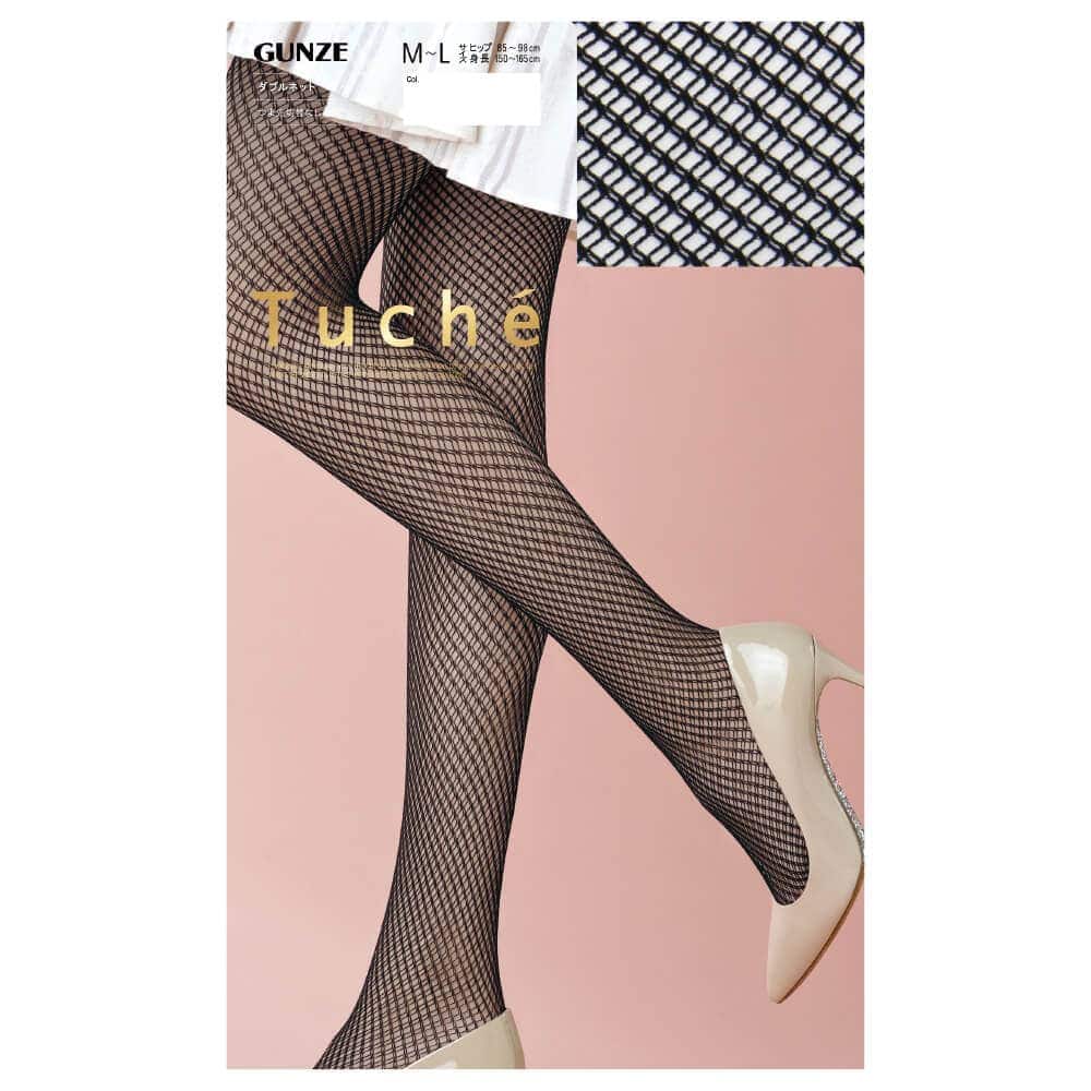 ダブルネット柄ストッキング レディース Sale M L ブラック レディース ダブルネット柄ストッキング レディース Sale M L ブラック レディース