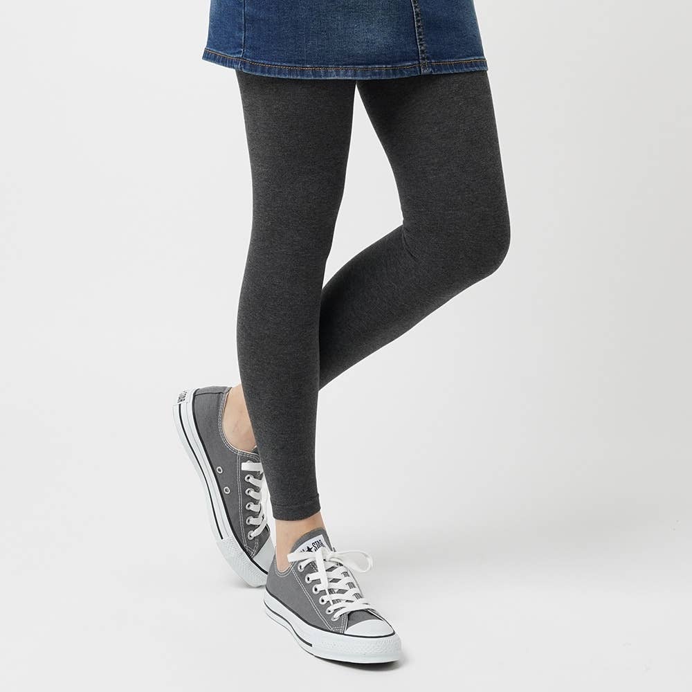 綿混ソフト杢レギンス 10分丈 レディース Thf22e レディース レギンス